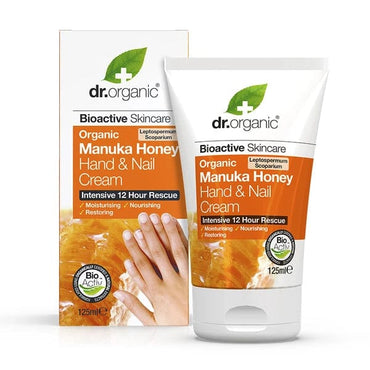 Dr Organic Hand and Nail Cream Manuka Honey 125ml